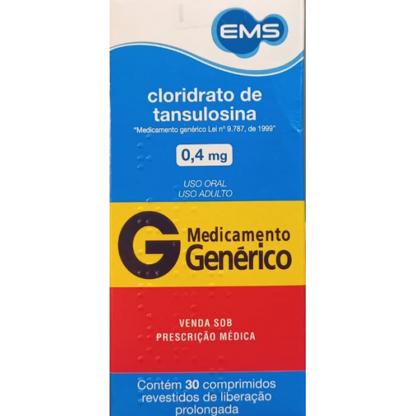 CLORIDRATO DE TANSULOSINA 0,4MG 30 CÁPSULAS